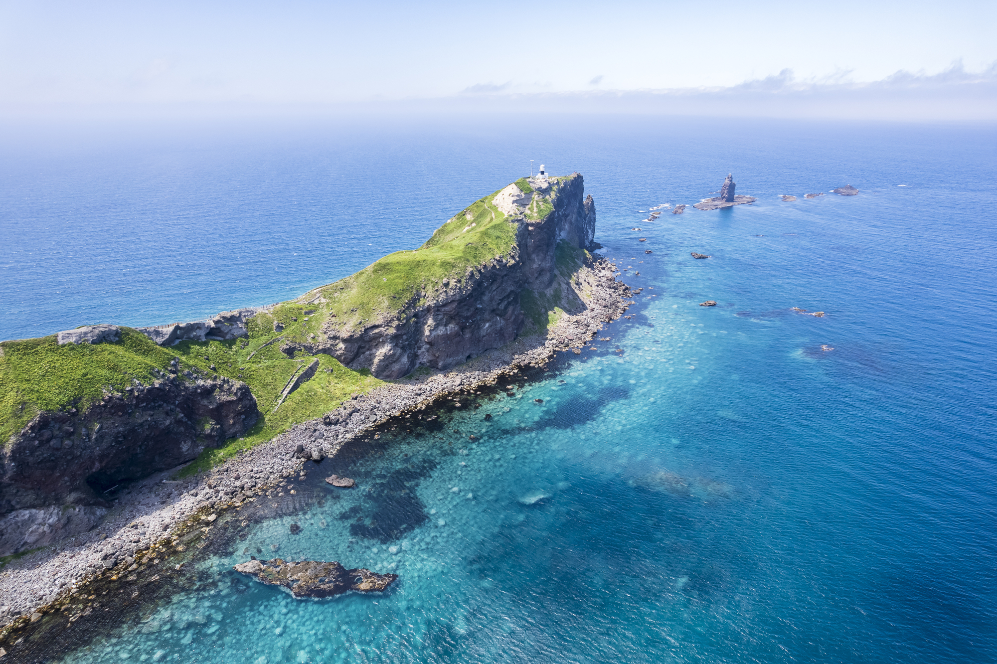 北海道 神威岬（空撮）