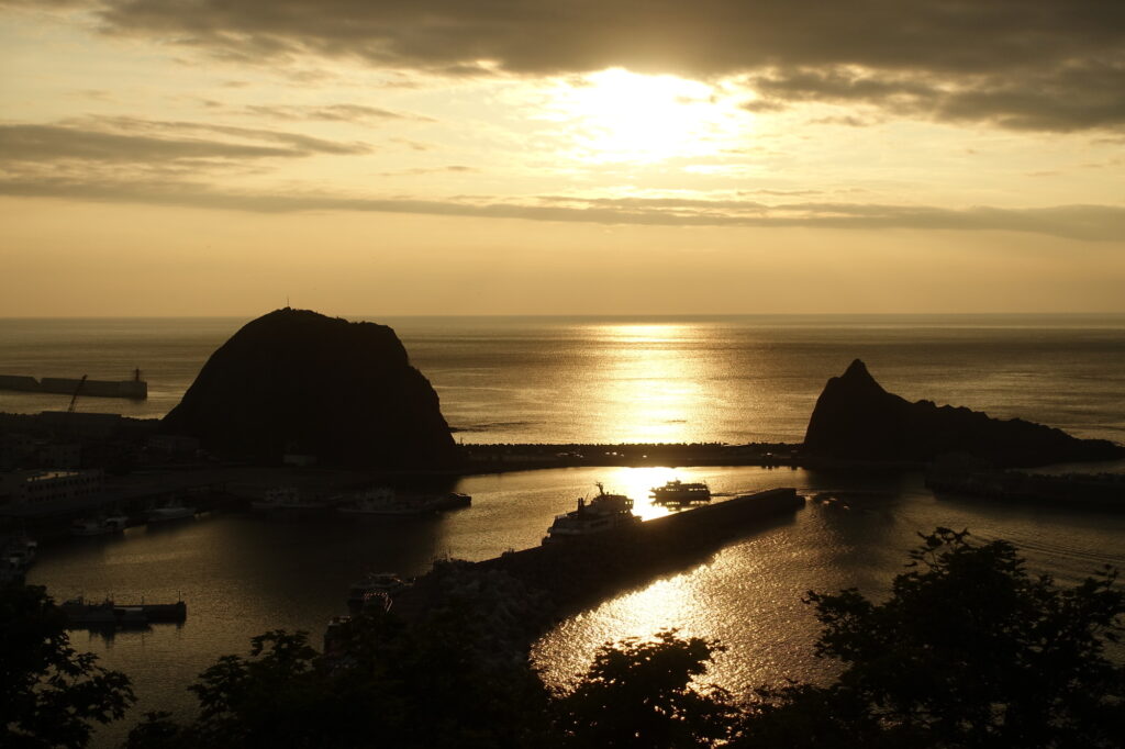 知床夕景