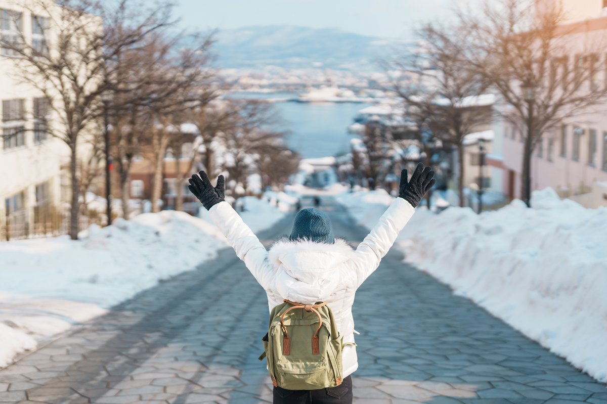冬の函館夜景（雪景色）