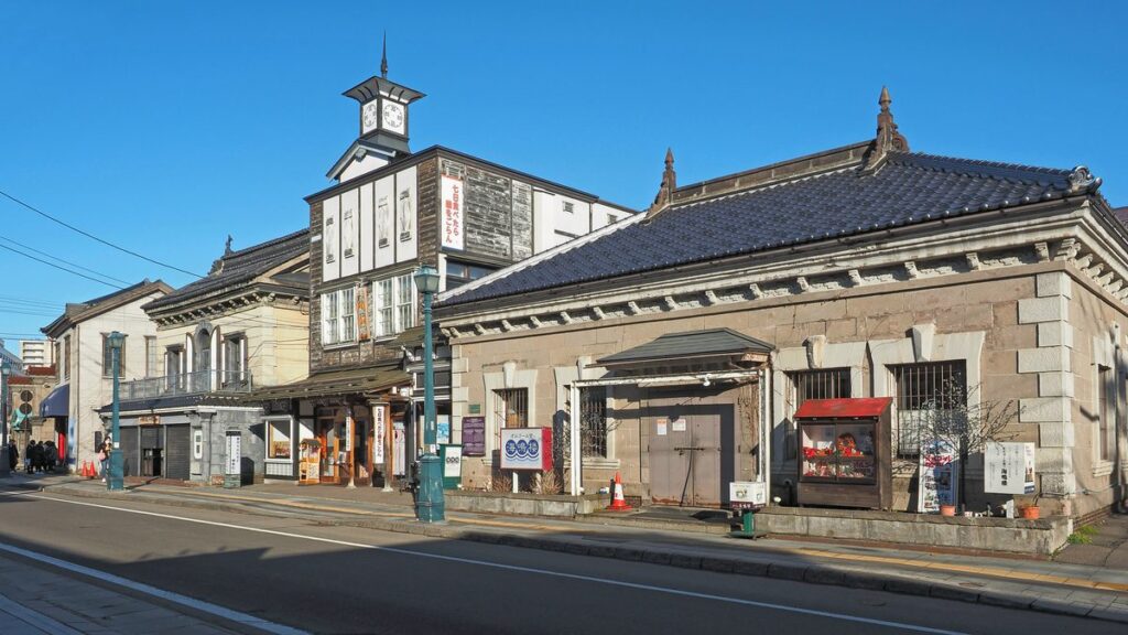 小樽・堺町通りのレトロな街並み