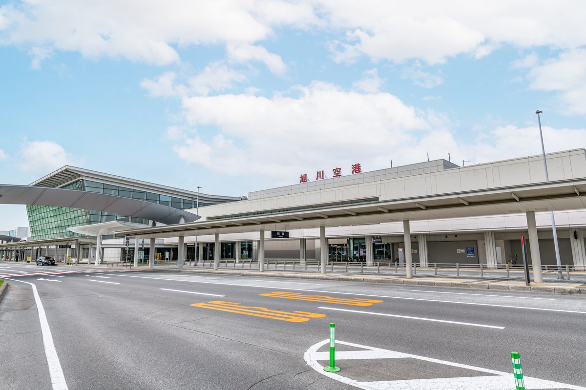 旭川空港到着ロビーのバスのりば案内表示