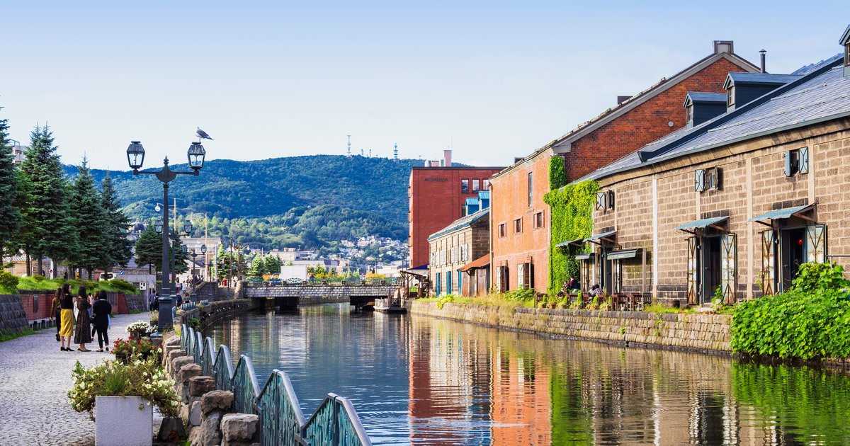 小樽運河とガス灯