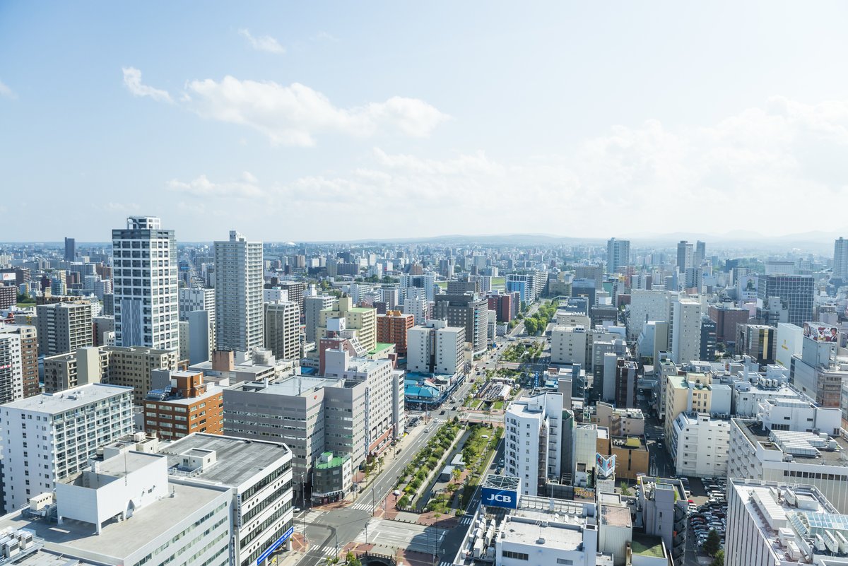札幌中心部の街並み