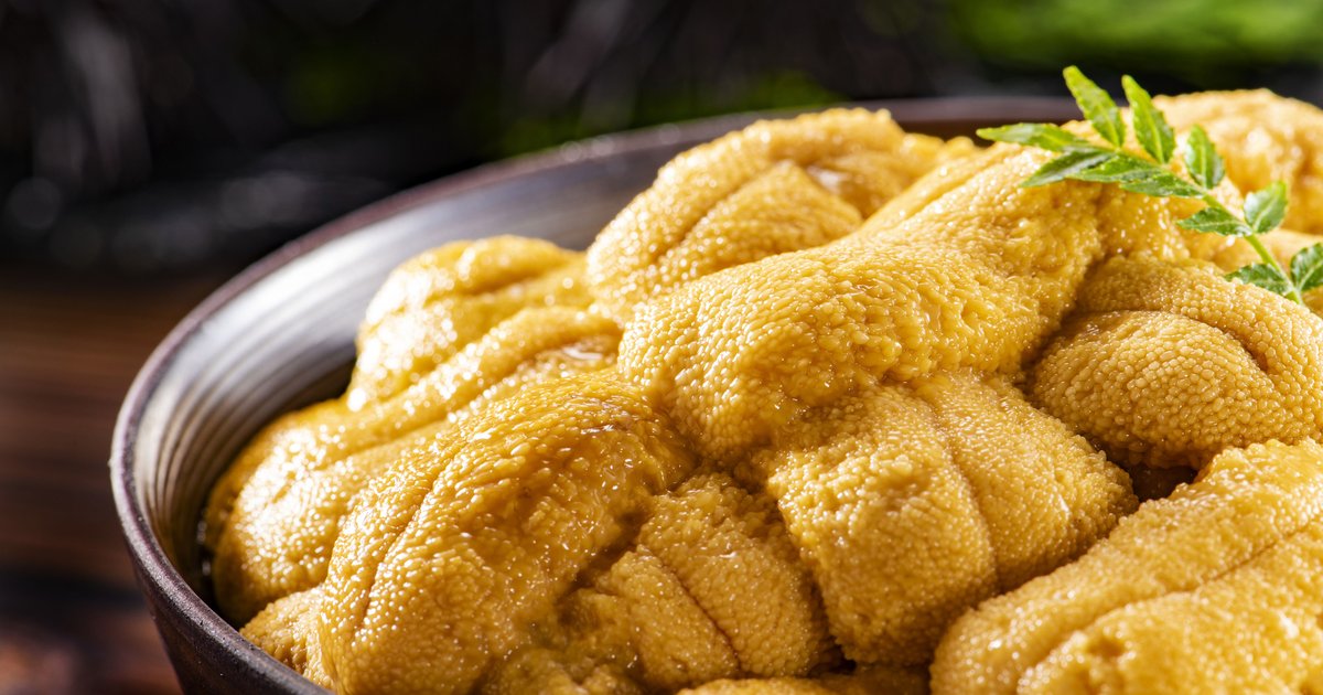 積丹ウニ丼のアップ