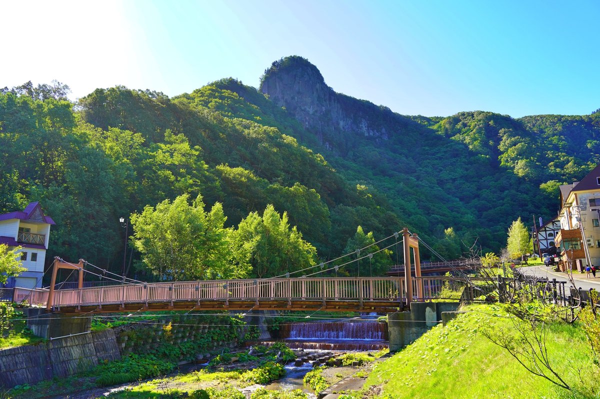 層雲峡温泉街全景