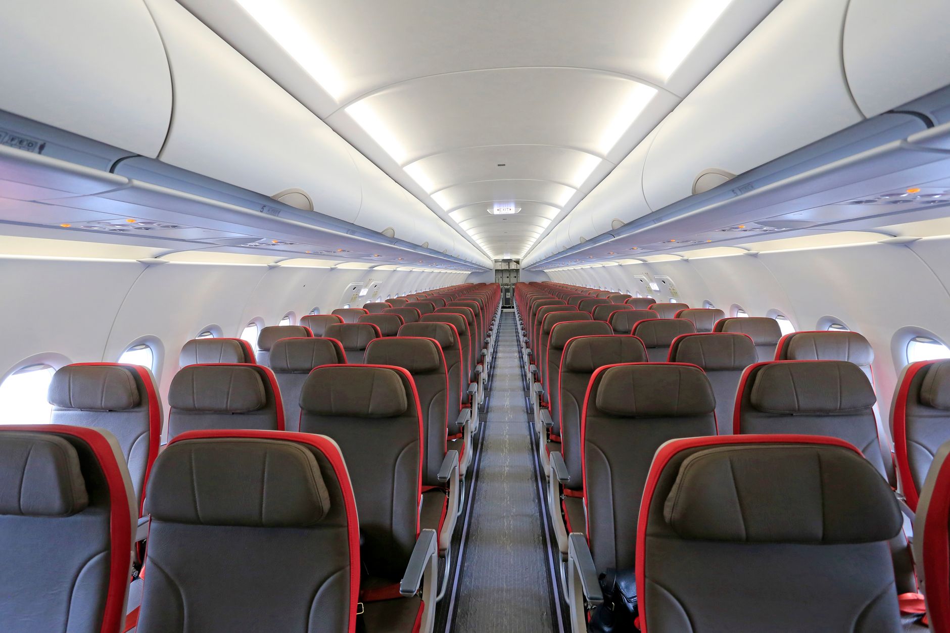 空席が並ぶ飛行機の機内(イメージ)